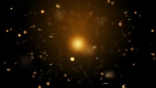 Fluid Golden Particles Light Reveal Animation