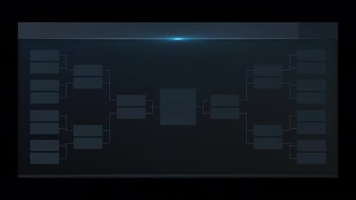 Game Time Collection: animación del tercio inferior de cuadros deportivos con cartas grises sobre fondo negro