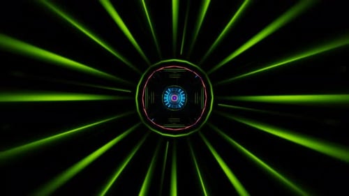 Neon Lights Create a Mesmerizing Dance in a Pulsating VJ Loop