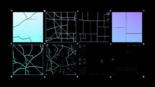 Abstract Geometric Lines Expanding Digital Grid Background Animation