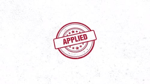 Applied Text Rubber Stamp Grunge Animation