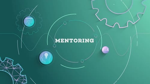 Infographic Mentoring Green Background Looped