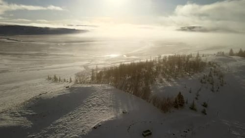 The breathtaking beauty of winter in Iceland through this cinematic 4K drone footage, capturing dram