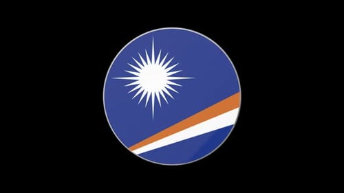 Marshall Islands Flag 3D Rotating Badge Icon