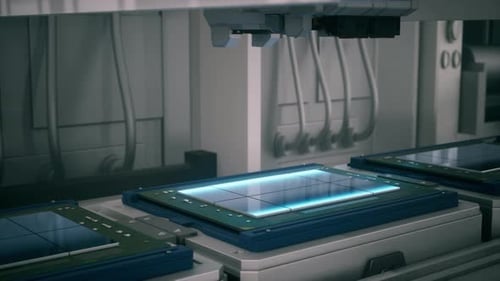 Electronic Circuit Boards on a Modern Assembly Line