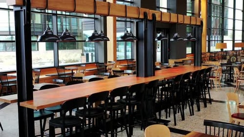 Video of Restaurant Tables and Counter Absence