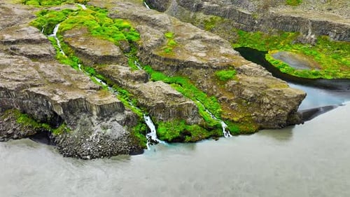 Spectacular Canyon with River Dramatic Geological Wonder Panoramic Aerial View