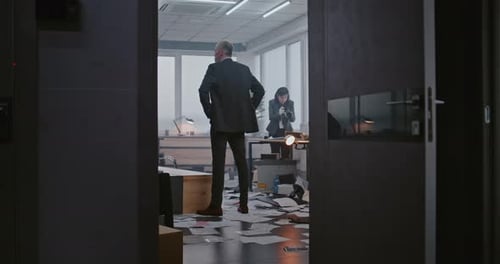 Robbery Case in Office Room Crime Investigation Team Working