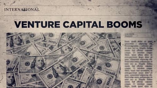 Venture Capital Booms Trendy Newspaper Headline Titles Economy