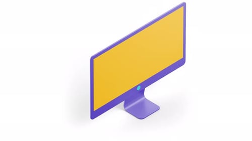 Isometric Monitor Display A Modern Technology Visualization