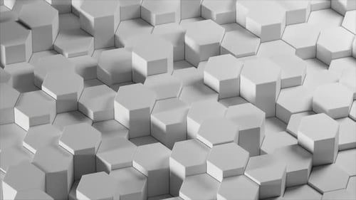 Abstract Geometric Hexagons Waving Background Loop