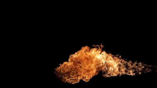 Shooting Fire Element Slow Motion with an Alpha Channel