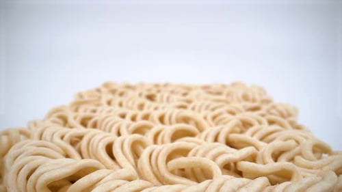 Raw instant noodles isolated 4K