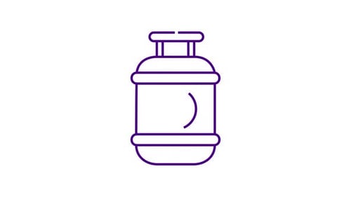 Flat Design Eco Gas Cylinder Icon Reveal