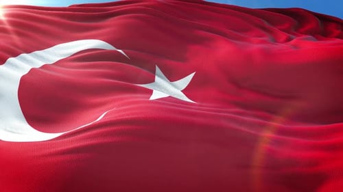 Realistische Flagge der Türkei vergrößern 4K