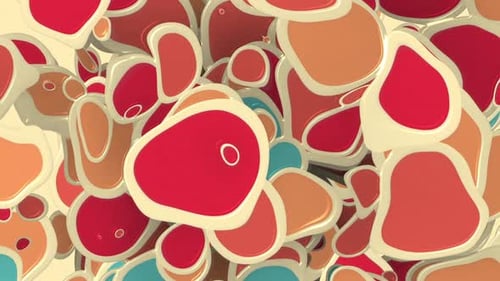 Fluid Organic Shapes Morphing Seamless Loop Background