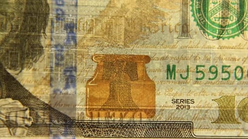 Close Up of United States One Hundred Dollar Bill