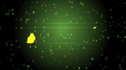 Futuristic Glitch Digital Map Reveal Animation