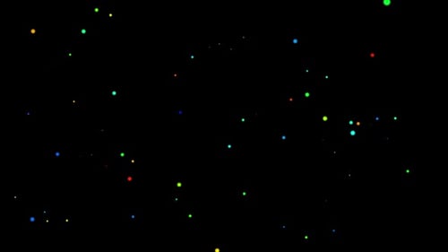 Abstract Colorful Dots Floating Particles Background