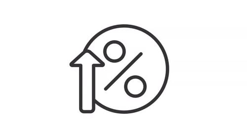 Percentage increase line animation