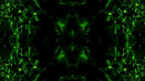 Light Green Glass Shimmering Kaleidoscope Background Vj Loop In 4K