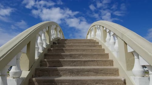 Stone Stairs And Blue Sky In Aveiro, Portugal