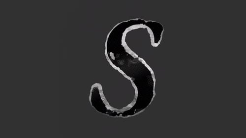 Grungy Paint Stroke Letter S Reveal Animation