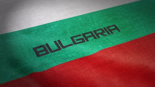 Bulgarian Flag Waving with Textured Fabric Effect