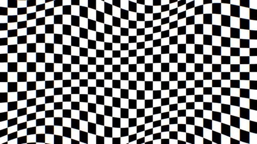 Abstract Undulating Checkerboard Seamless Loop Background