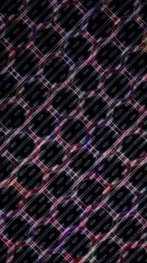 Futuristic Glowing Hexagonal Grid Animated Pattern