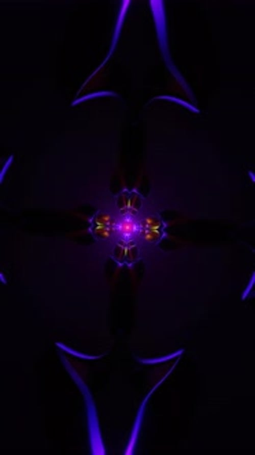 Vertical Video of Hardedged Geometric Transitions with Strobe Lighting