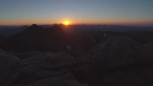 Summer Mount Blue Sky Evans last sunlight sunset sundown on horizon top Bierstadt Grays Torreys peak