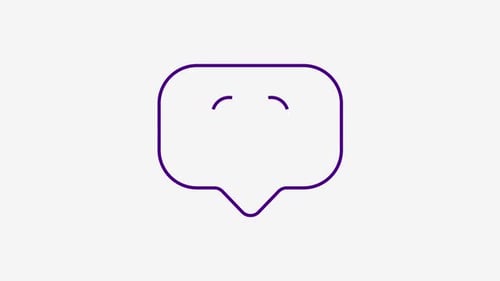 Social Media Chat Bubble Heart Line Art Reveal