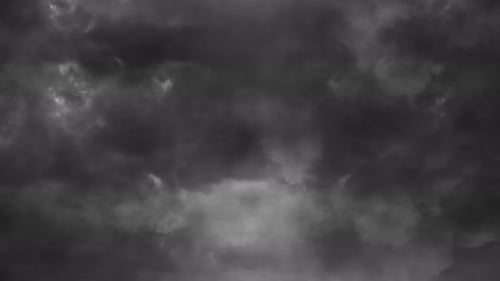 4k view of thunderstorm and dark clouds