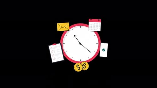 Animiertes Arbeitszeitmanagement. Konzeptvideo zur Planung eines Produktivitätsplans — transparent