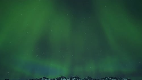 Fantastic Aurora Borealis With Starry In The Night Sky