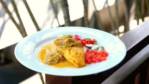 Close Up Of Tasty Food on White Plate