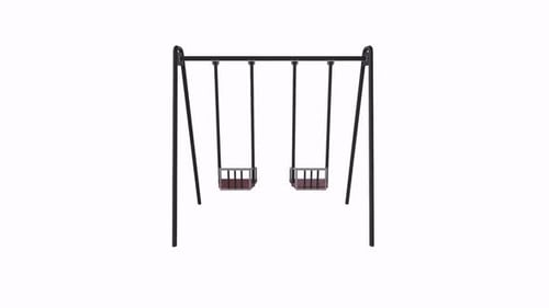 Swing rotating in loop on white background