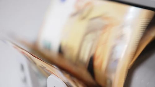 Close Up Shot of Currency Counting Machine