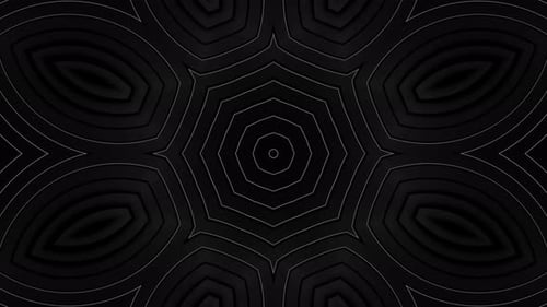 Black and white photo of hexagonal pattern. Kaleidoscope VJ loop
