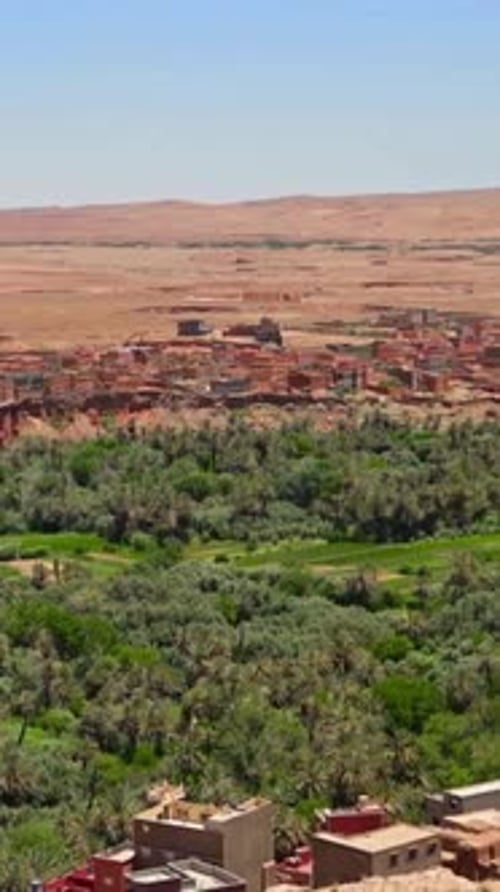 Vertical View Of Tinghir Cityscape, Morocco