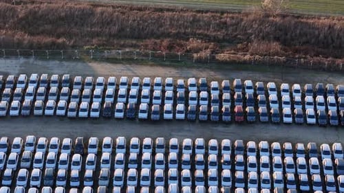 Drone Reveals New Vehicle Pull-Out Operations at Import Depot