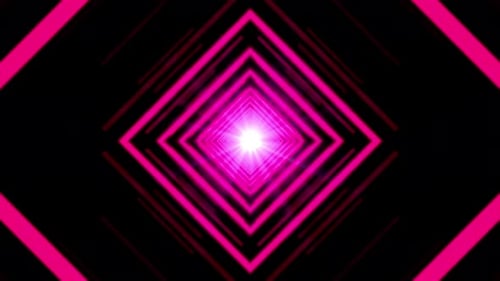 Pink diamond shape glows brightly