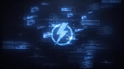 Futuristic Digital Glitch Logo Reveal Intro