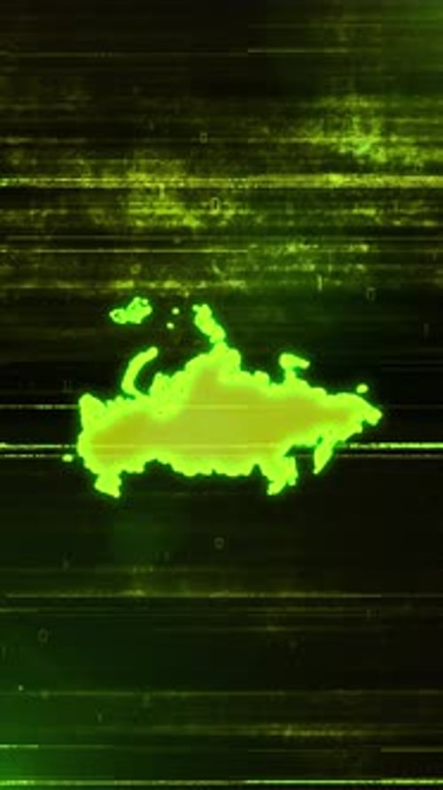 Russia Digital Futuristic Glitch Map