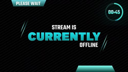 Modern Live Stream Offline Screen with Countdown Timer
