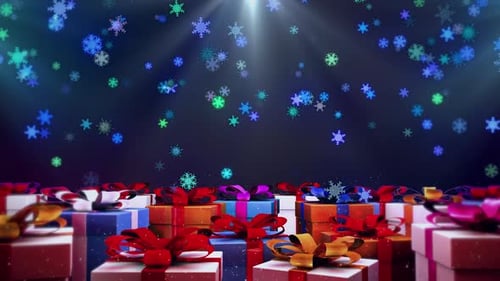 Christmas Gifts And Snowflakes