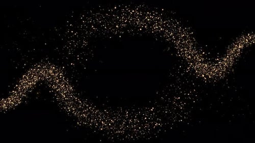 Gold Glitter Circle Frame 2026 Christmas New Year Holiday Magic Glow Background Golden Star Light