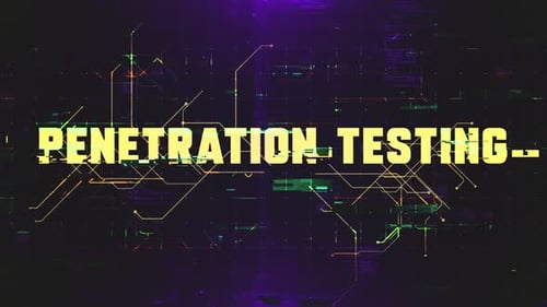 Penetration Testing System Glitch Hi Tech Background