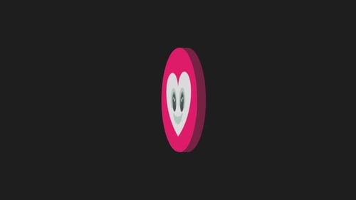 love romantic icon motion